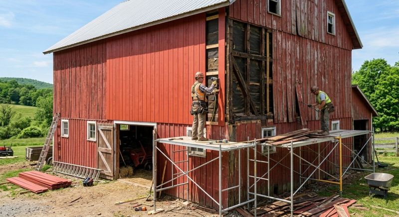 Barn Siding Replacement in Barre, VT