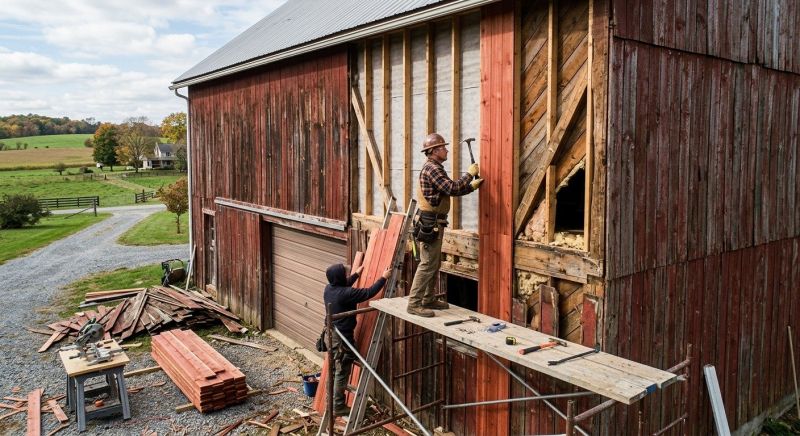 Barn Siding Replacement in Jeffersonville, VT