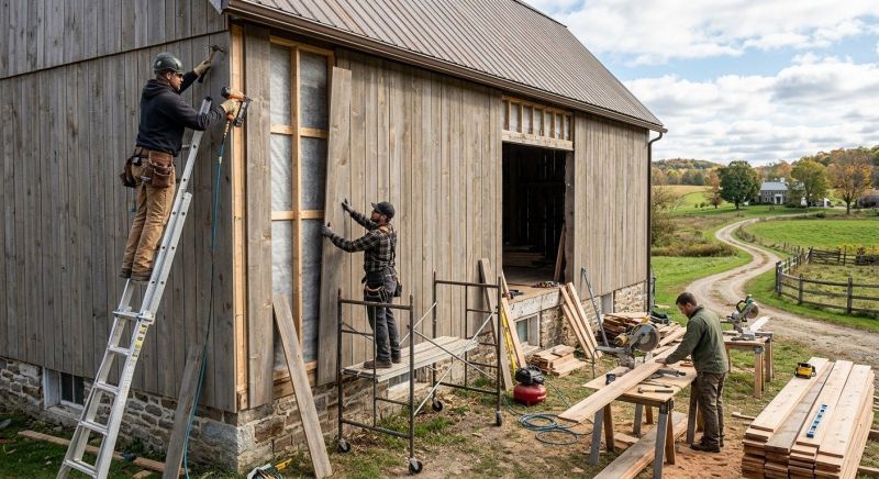 Barn Siding Replacement in Lamoille County, VT