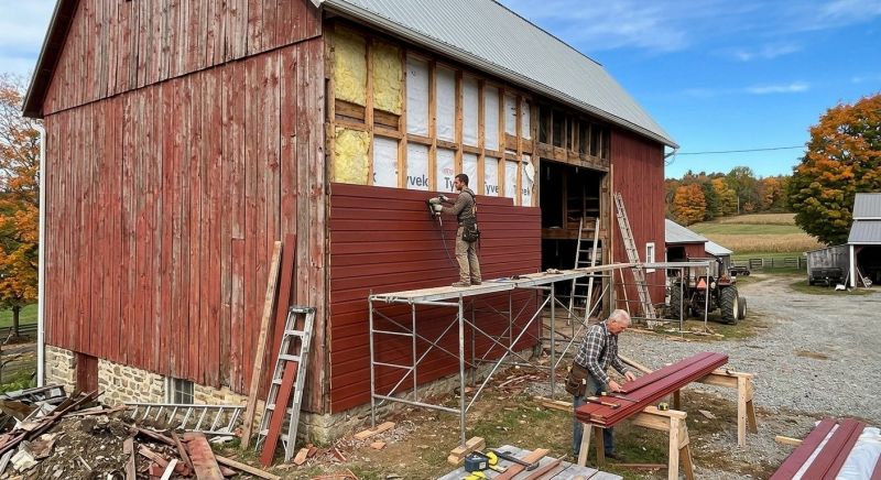 Barn Siding Replacement in Plainfield, VT