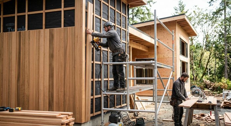 Cedar Cladding Installation in Stowe, VT