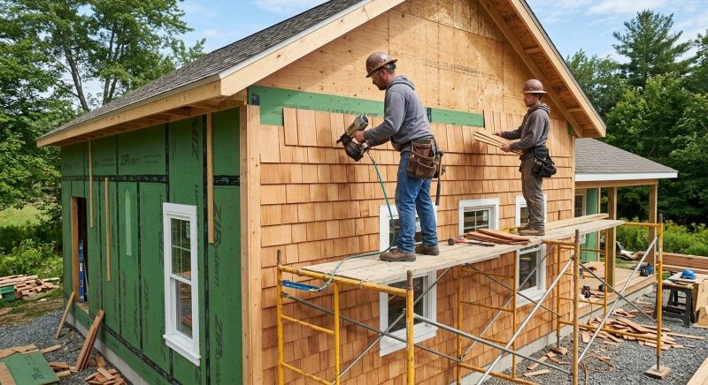 Cedar Siding Installation in Marshfield, VT