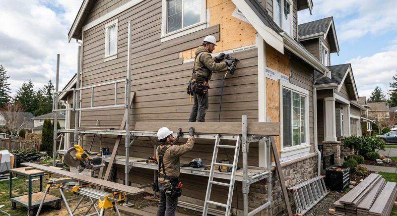Composite Siding Installation in Huntington, VT