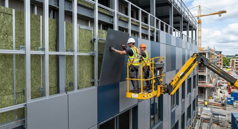 Facade Cladding Installation in Stowe, VT