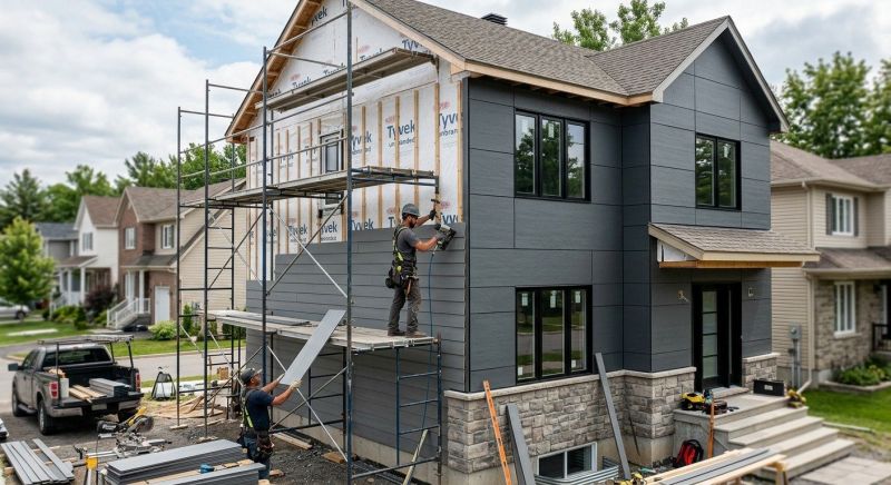 Facade Cladding Installation in Stowe, VT