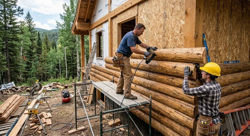 Log Home Siding Installation in Stowe, VT