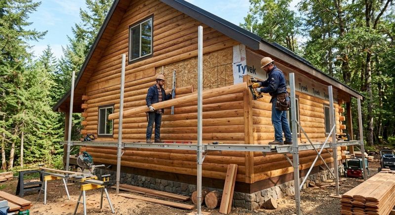 Log Siding Installation in Lowell, VT