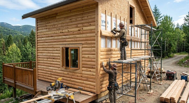 Log Siding Installation in Lowell, VT
