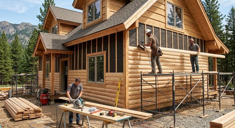 Log Siding Installation in North Montpelier, VT