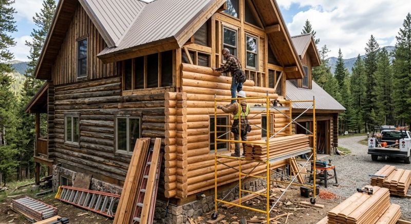 Log Siding Installation in Waitsfield, VT
