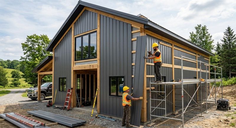 Metal Barn Siding Installation in Stowe, VT