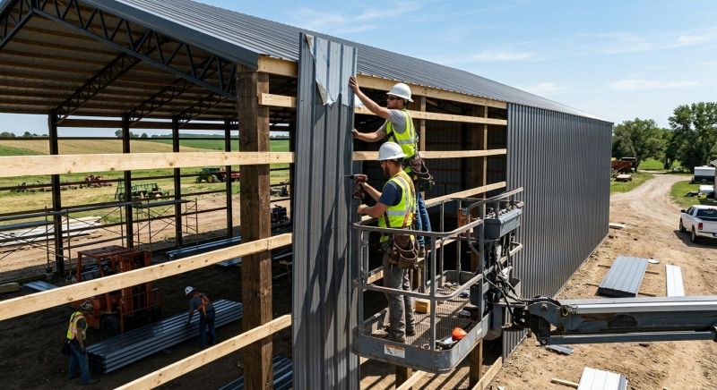 Metal Barn Siding Installation in Stowe, VT