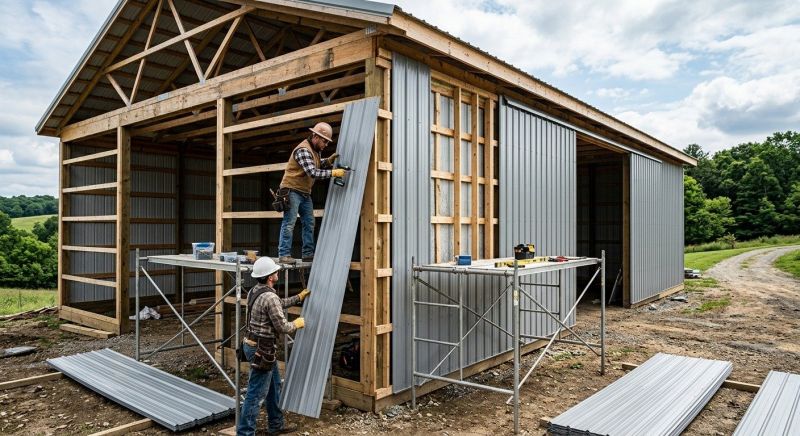 Metal Barn Siding Installation in Stowe, VT