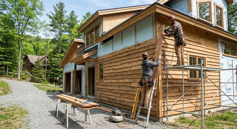 Rustic Siding Installation in Stowe, VT