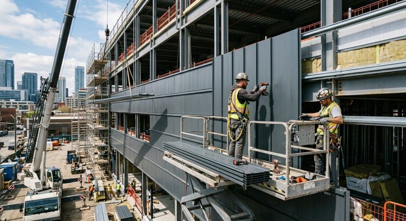 Steel Cladding Installation in Stowe, VT