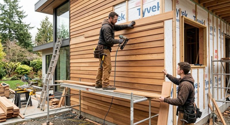Wood Cladding Installation in Huntington, VT
