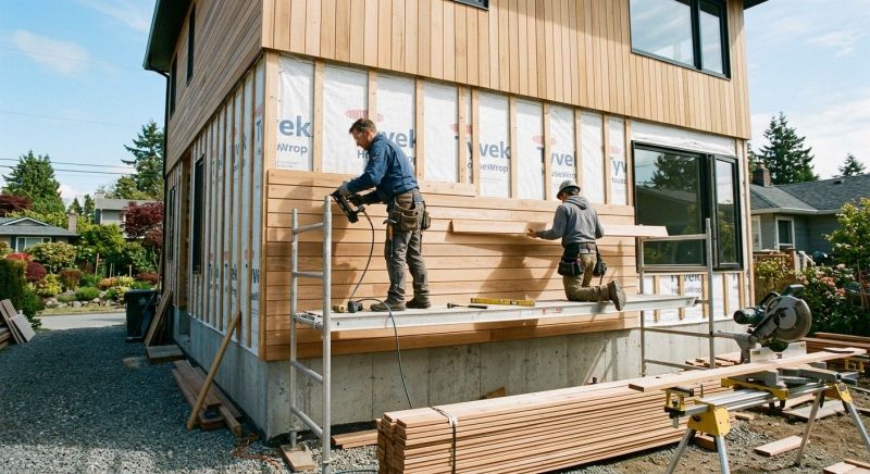 Wood Cladding Installation in Lowell, VT