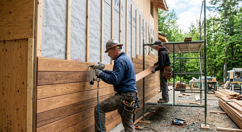 Wood Plank Siding Installation in Stowe, VT