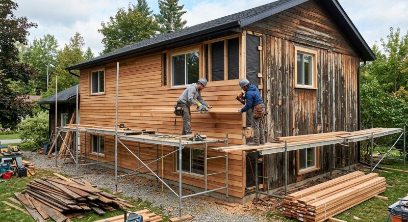 Wood Plank Siding Installation in Stowe, VT